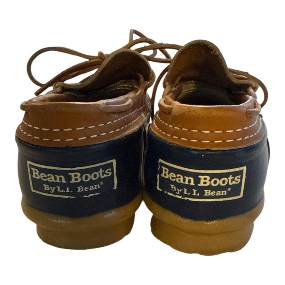Vintage LL Bean Bean Duck Slip On Boots Waterproof Navy/Brown Women's Size 7M - Picture 2 of 6
